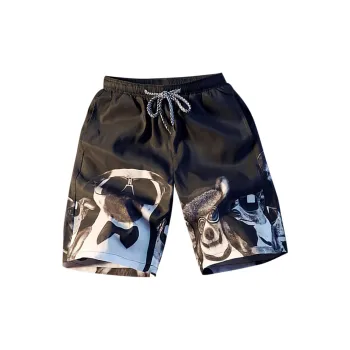 Flowers In Water Pajama Pants Men's Black