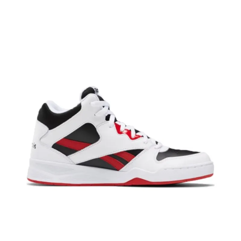 Reebok Royal BB4500 H12 Cushioning Anti Slip And Wear Resistant Mid Top Vintage Basketball Shoes Men's White Red-1