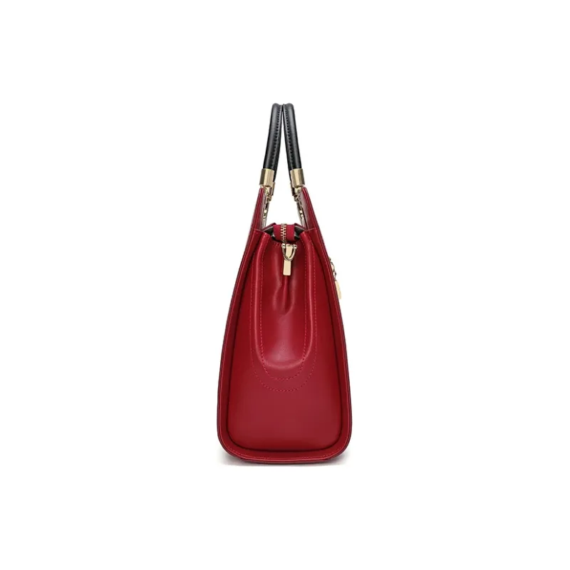 Ancient Yi Xi Cow Leather Handbag, One Shoulder Mom Bag, Crossbody Bag Tubas Women's Red Door Opening-3