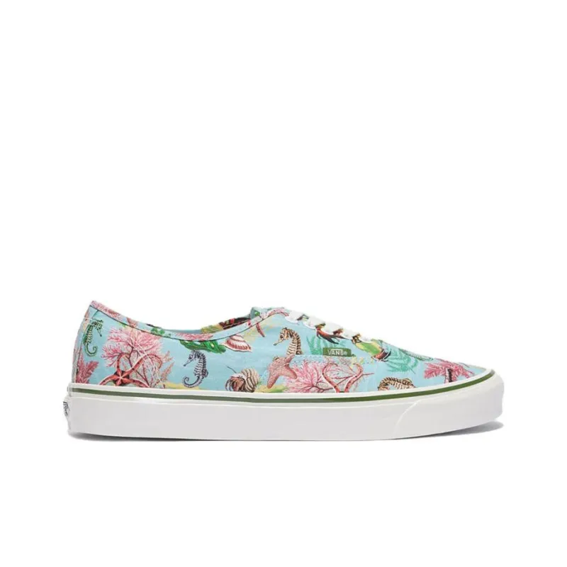 Vans Authentic Series Skateboard Shoes Unisex Low Top Blue/Pink/Green-1