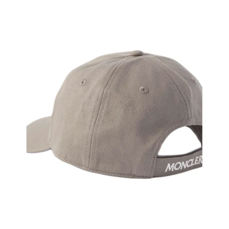Moncler Cotton Baseball Caps Women's Gray-2