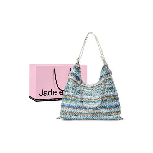 Jade En Plus Cotton Linen Blend Backpack Shoulder Bag Regular Women's Purple