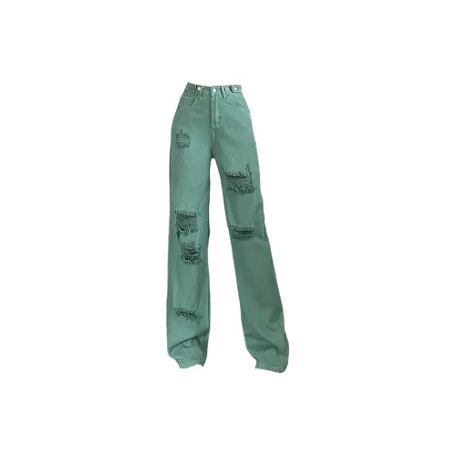 Cotton shopping Jeans Women's Emerald Green Pants