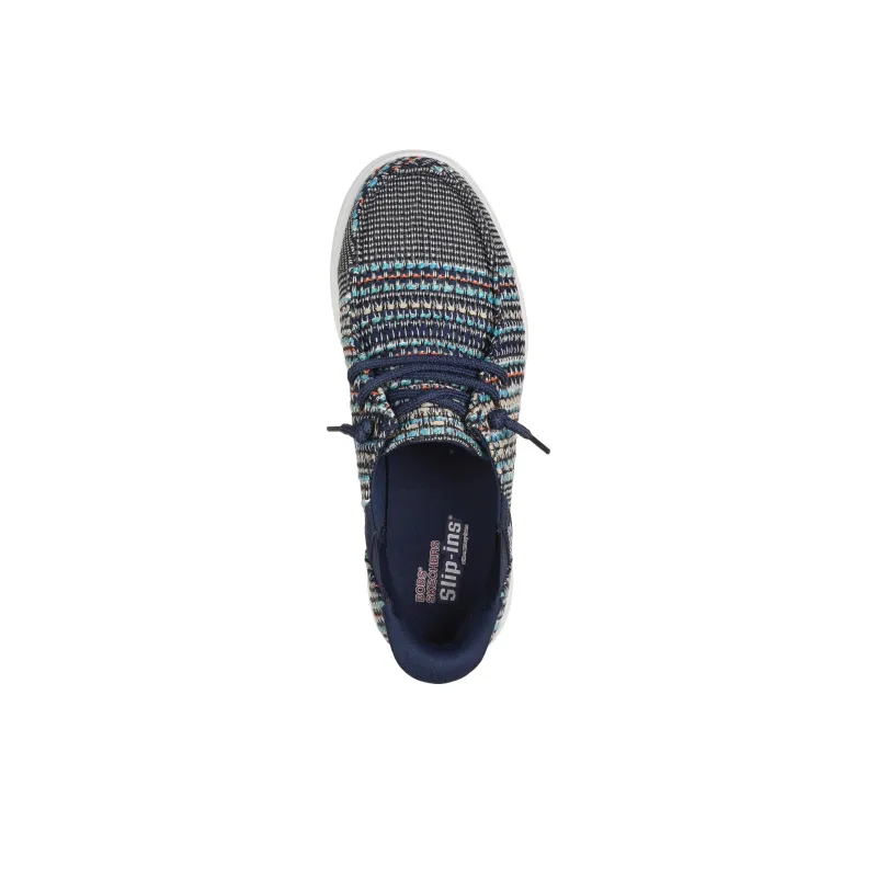 Skechers Slip Ins Casual Shoes Women's Low Top Navy-3