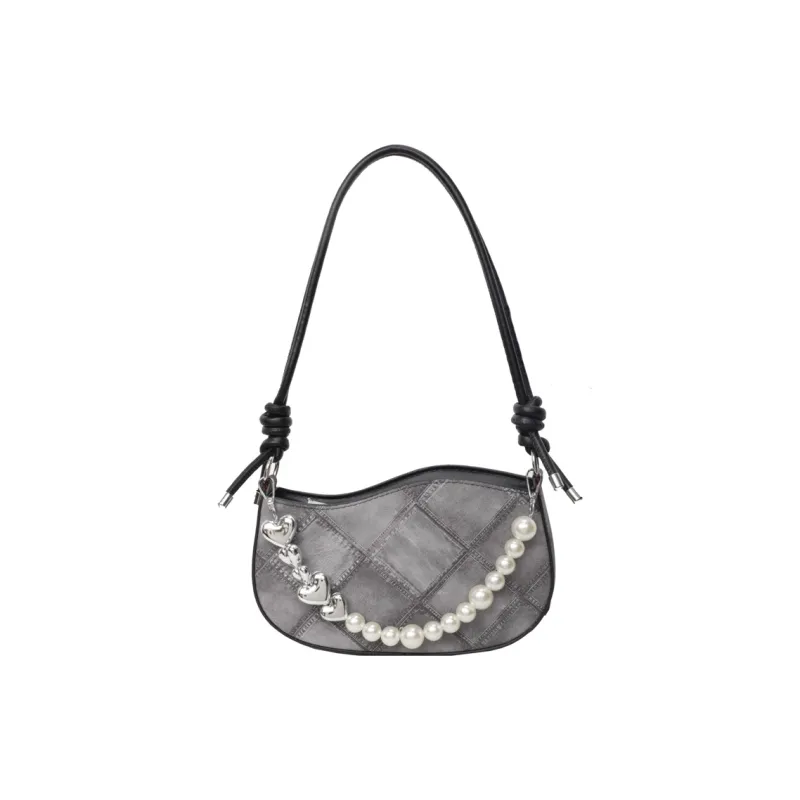 MingLu PU Shoulder Bag, Crossbody Bag, Handbag Unisex Dark Tea/Ecru/Blue/Pink-6