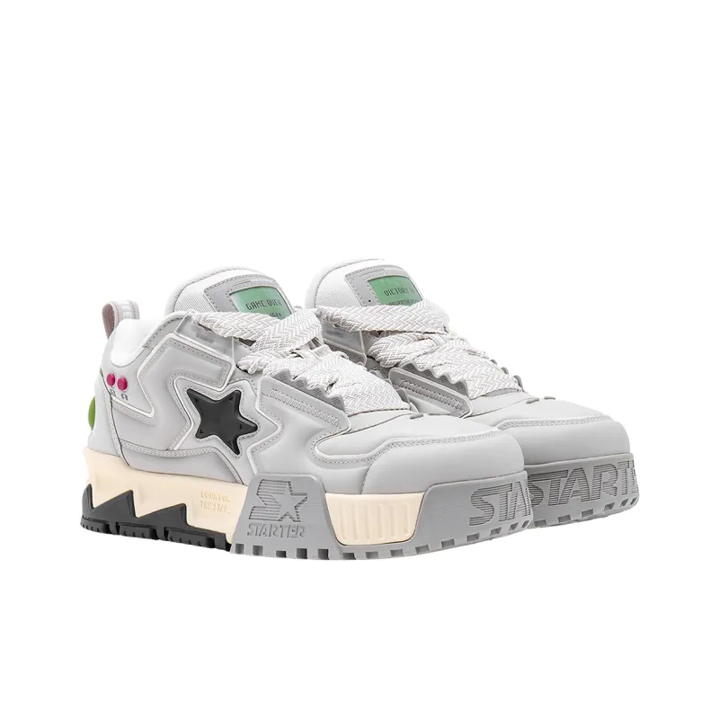 STARTER Vol Series Inflatable Play Shoes Quick Drying Impact Resistance Low Top Skateboard Shoes Men's Gray-2