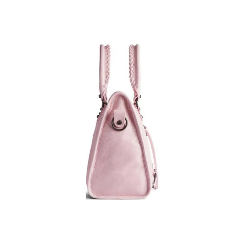Balenciaga Lambskin Tote Bag Shopping Bag Shoulder Bag Crossbody Bag Handbag Medium Size Women's Light Pink-3