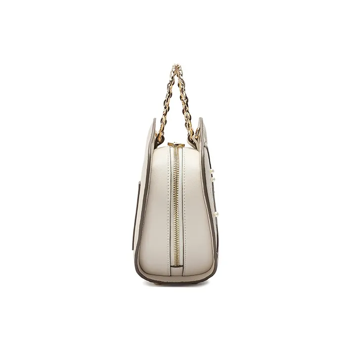 Ancient Yi Xi Cow Leather Cheongsam Mamianqun Shoulder Bag, Crossbody Bag, Handbag Women's Elegant White-3