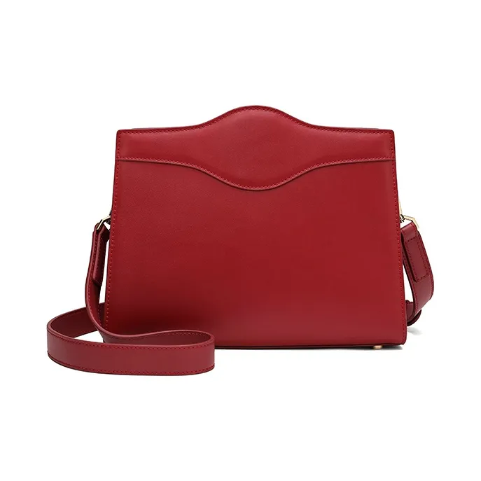 Ancient Yi Xi Cow Leather Cheongsam Shoulder Bag, Crossbody Bag Women's Rouge Red-2