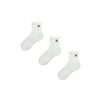 Lululemon Daily Stride SS24 Mid-Calf Socks Women's 3 Pack White