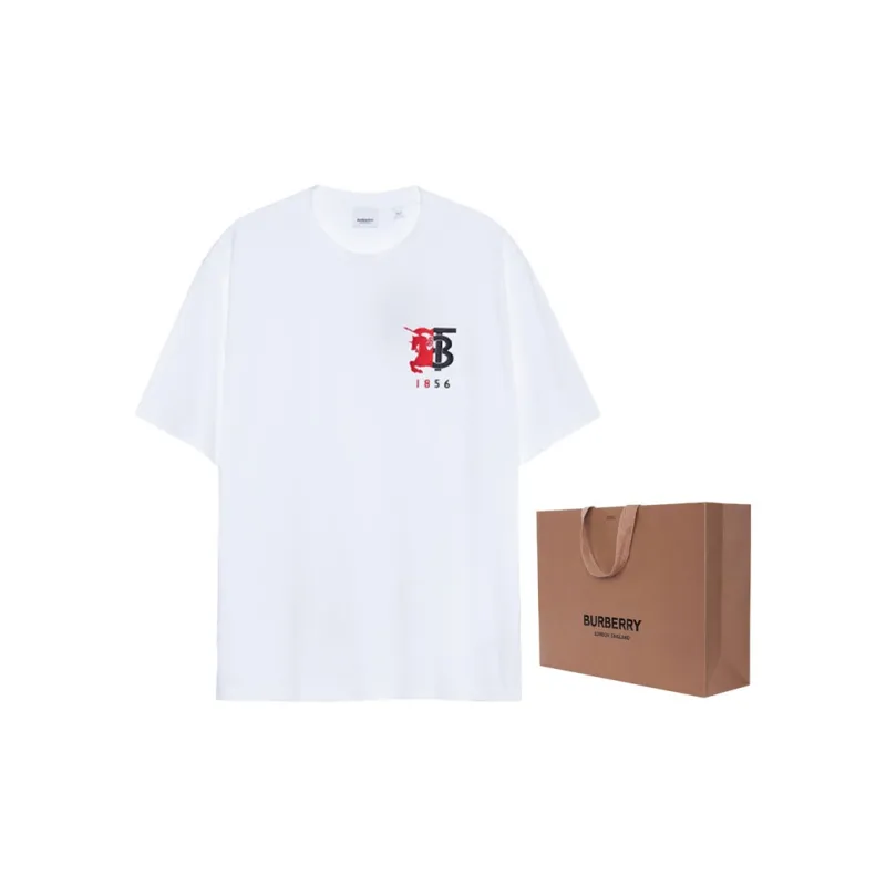 Burberry Contrast Logo Graphic Cotton T shirt-2