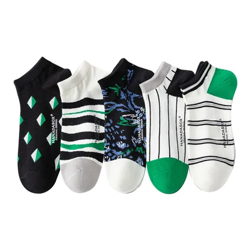 HANADASOX Ankle Socks Men's 5 Pack Mixed Color