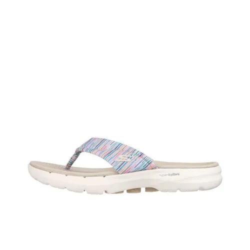 Skechers Go Walk 6 Slide Slippers Women's Natural/Multicolor