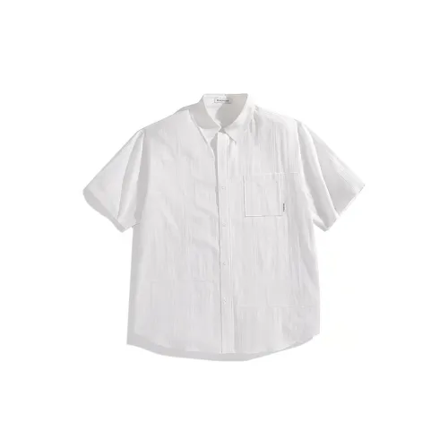 PEACEBIRD MEN Shirts Men White 1 Loose Fit