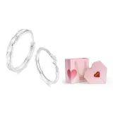 Intertwined Branch Design Couple Rings+Valentine's Day Box