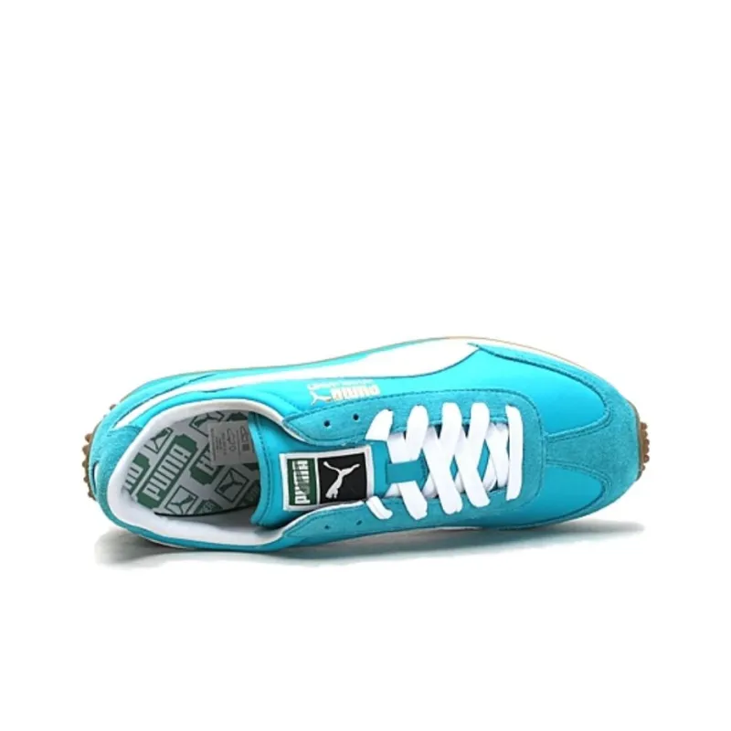 PUMA Whirlwind Classic Cushioned Slip Resistant Abrasion Resistant Breathable Low Top Running Shoes Men's Blue White-3