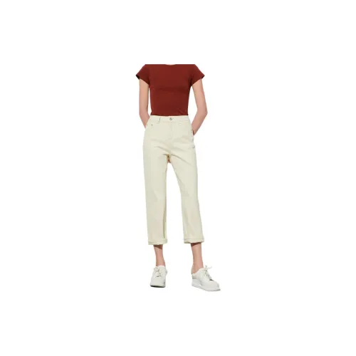 DPLAY Jeans Women's Cream Apricot