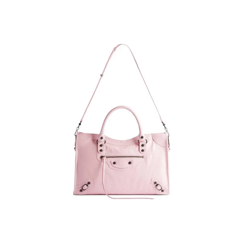 Balenciaga Lambskin Tote Bag Shopping Bag Shoulder Bag Crossbody Bag Handbag Medium Size Women's Light Pink-1