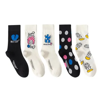HANADASOX Knee High Socks Women's 5 Pack Mixed Color