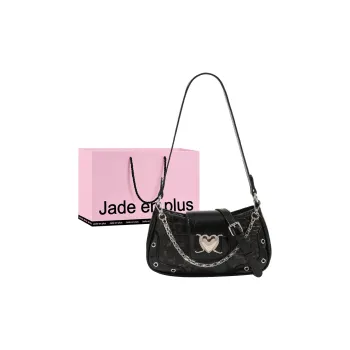 Jade En Plus PU One Shoulder Crossbody Bag Regular Women's Black/Pink