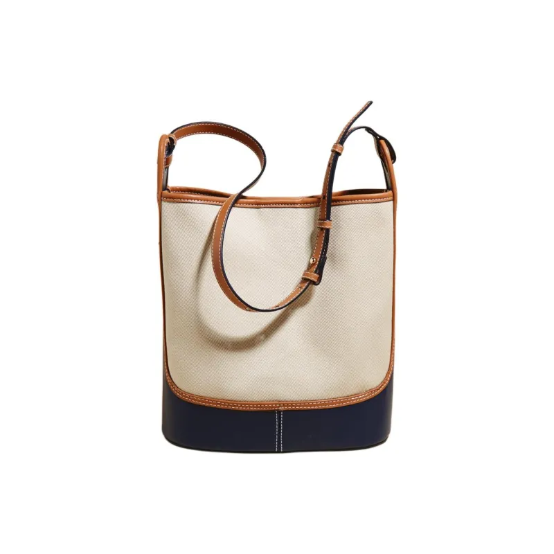 Marino Orlandi Fabric With Synthetic Leather Shoulder Bag Shoulder Bag Women's Coffee Black/Apricot Blue/Brown Black-5