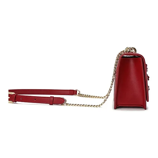 Ancient Yi Xi Cow Leather Shoulder Bag Crossbody Bag Women's Rogue Red-3