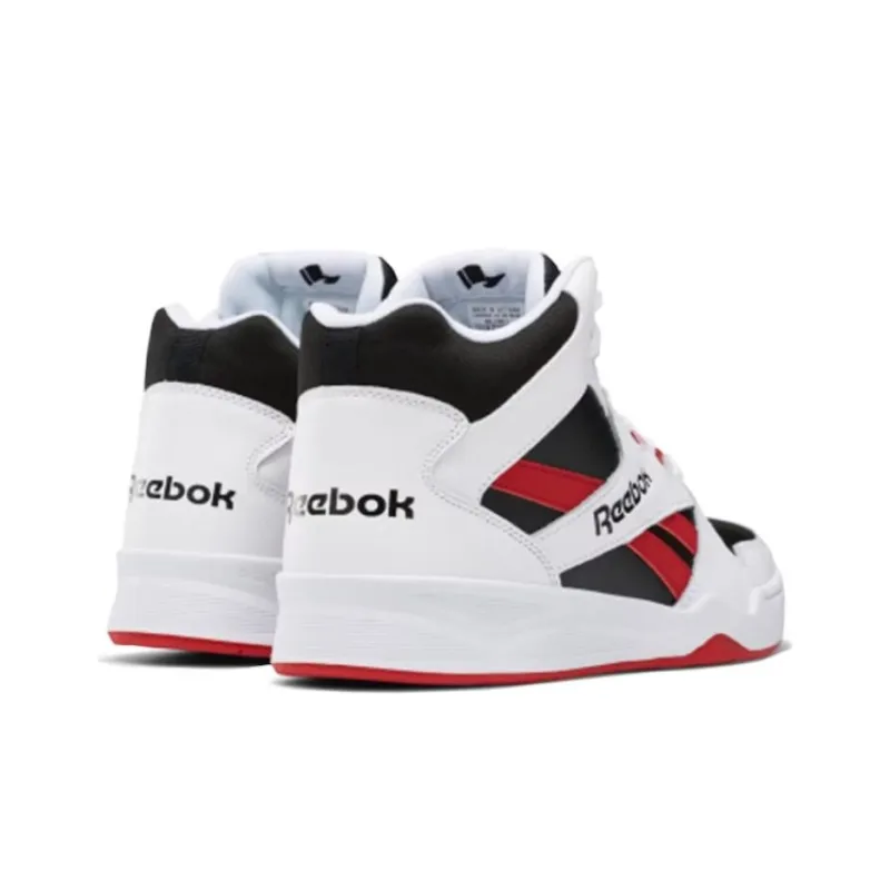 Reebok Royal BB4500 H12 Cushioning Anti Slip And Wear Resistant Mid Top Vintage Basketball Shoes Men's White Red-3