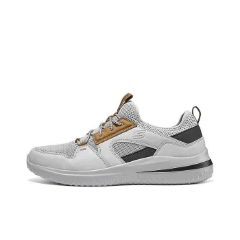 Skechers Delson 3.0 Cushioned Wear Resistant Breathable Rebound Low Top Casual Shoes Men's Gray