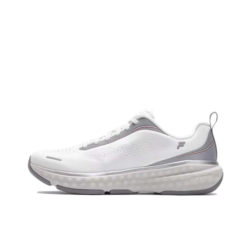 FILA ENERGY 2 Anti Slip Wear Resistant Low Top Casual Running Shoes Men's White Gray-0