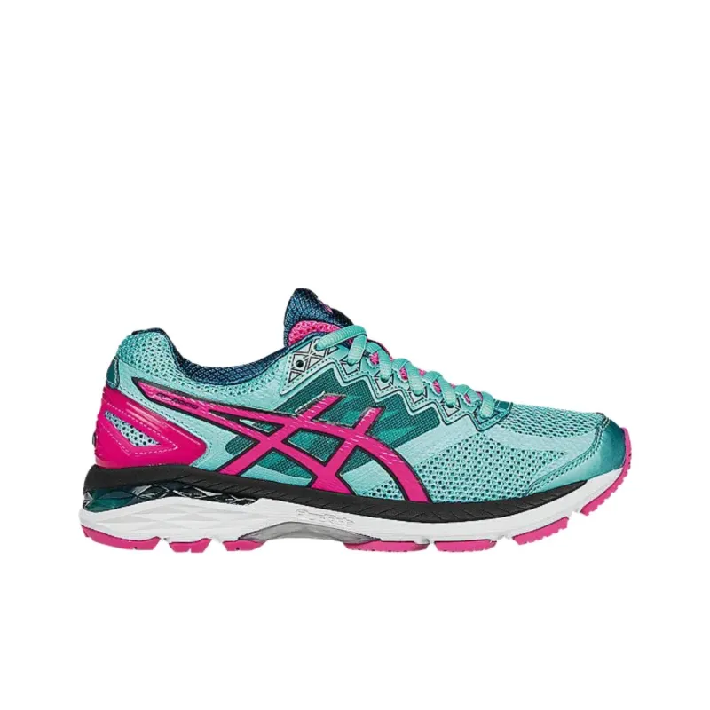 Asics GT-2000 4 Wear-Resistant Low-Top Running Shoes Women's Blue Pink 2A/2E Width-1