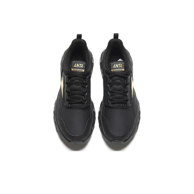 Anta Slip Resistant Low Top Running Shoes Men's Black-2