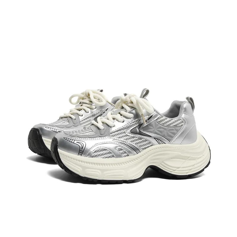 HUANQIU Breathable Support Height Increasing Chunky Sneakers Women's-14