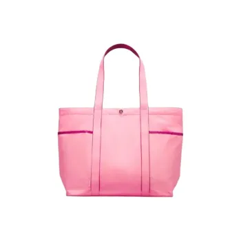 Lululemon Nylon Tote Bag Shopping Bag Handbag Shoulder Bags Regular Women's Cherry Blossom Pink & Washable Fuchsia