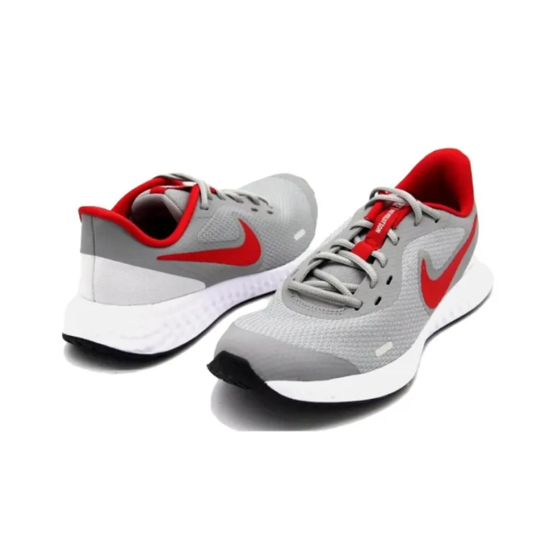 Nike Revolution 5 Low Top Grey/Red Gs-3