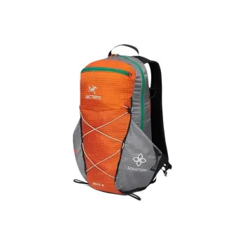 Arcteryx Songzhan Nanggaba, Collaboration Nylon Outdoor Mountaineering Bag Backpack Regular Unisex Orange & Gray