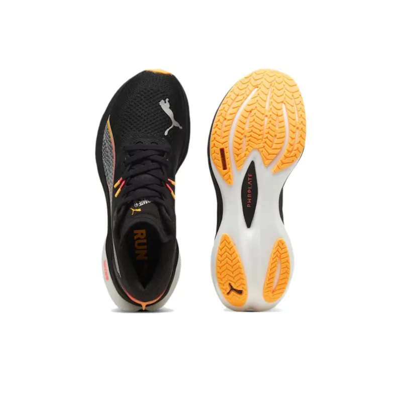 PUMA Deviate NITRO 3 Anti Slip Wear Resistant Low Top Training Running Shoes Women's Black Silver-3