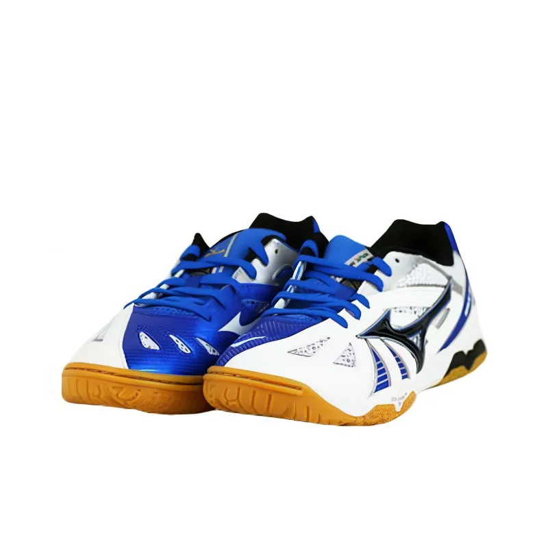 Mizuno Low Top Training Shoes Unisex White Blue-3