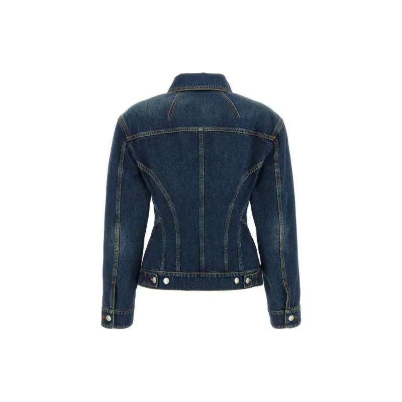 Alexander McQueen Buttoned Denim Jacket-1