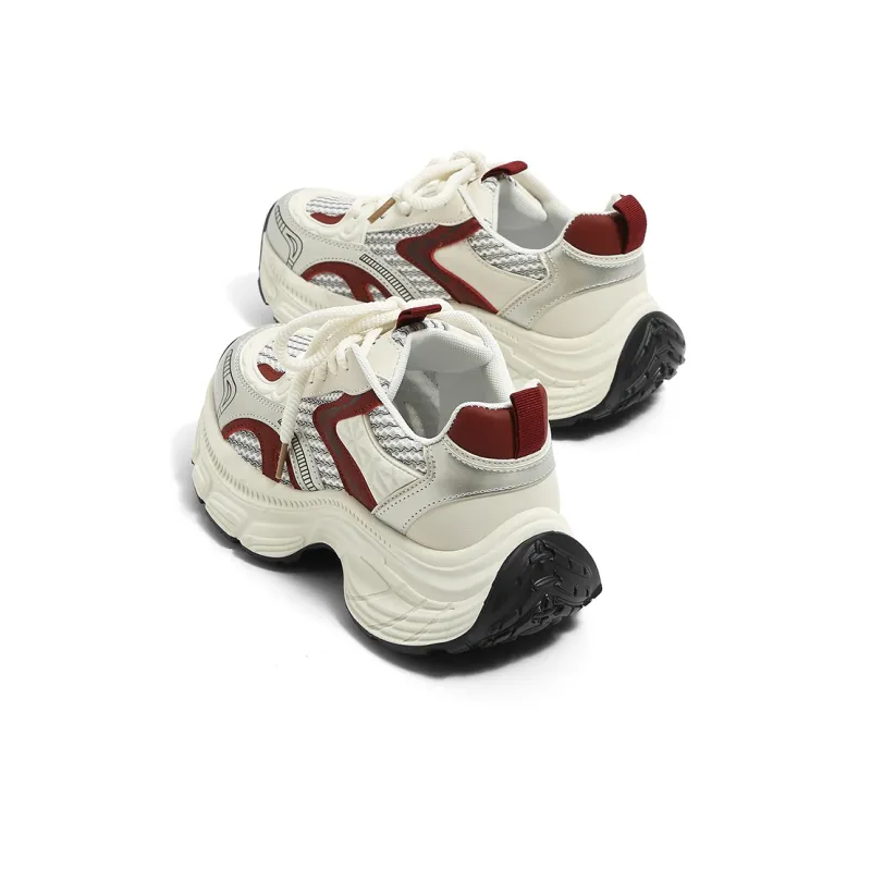 HUANQIU Breathable Support Height Increasing Chunky Sneakers Women's-11