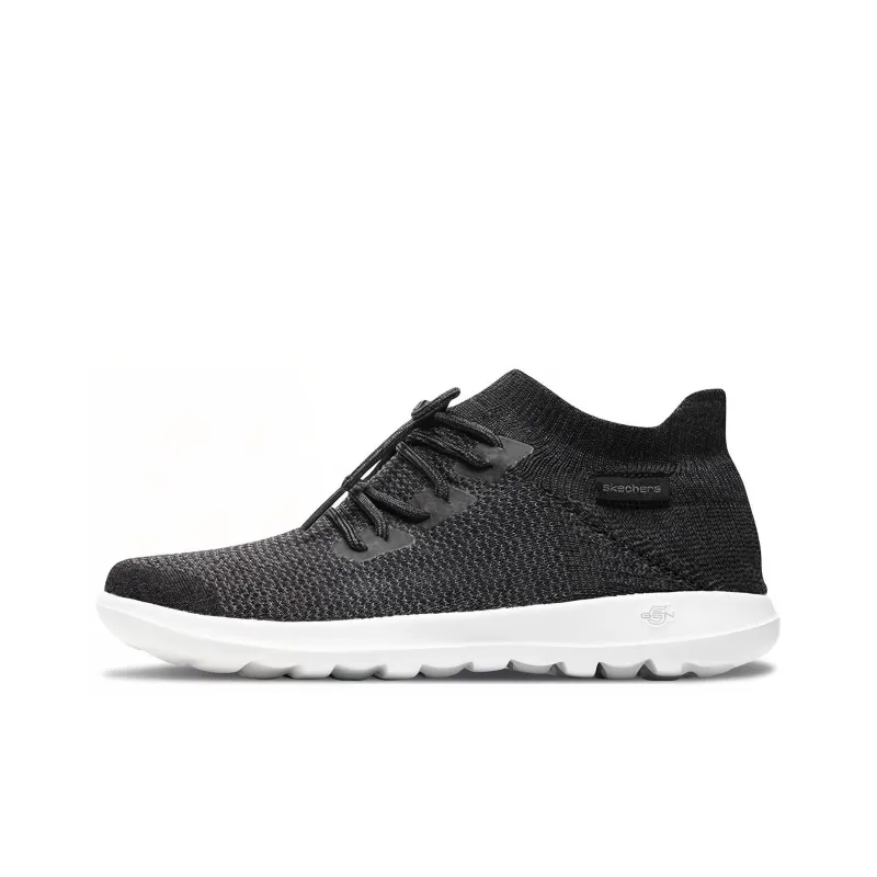 Skechers GO WALK Series Cushioning Anti-Slip And Wear-Resistant Low-Top Casual Shoes Women's Black White-0