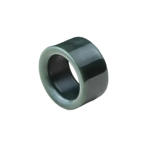 Zhen Yu Zhen Pin Hetian Jade Rings Men's Green Jade