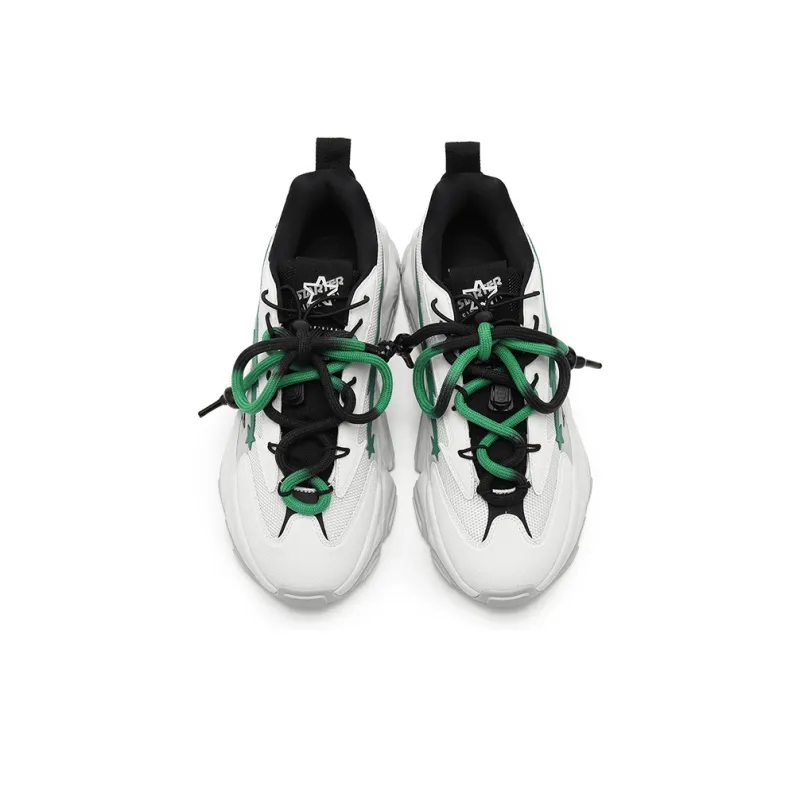 STARTER Rock Formation Series Anti Slip And Wear Resistant Breathable Low Top Chunky Sneakers Women's White-3