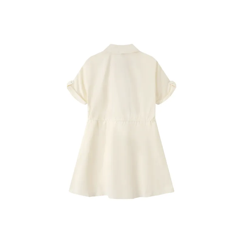 ZCDECO Short Sleeved Dress Women's Apricot-1