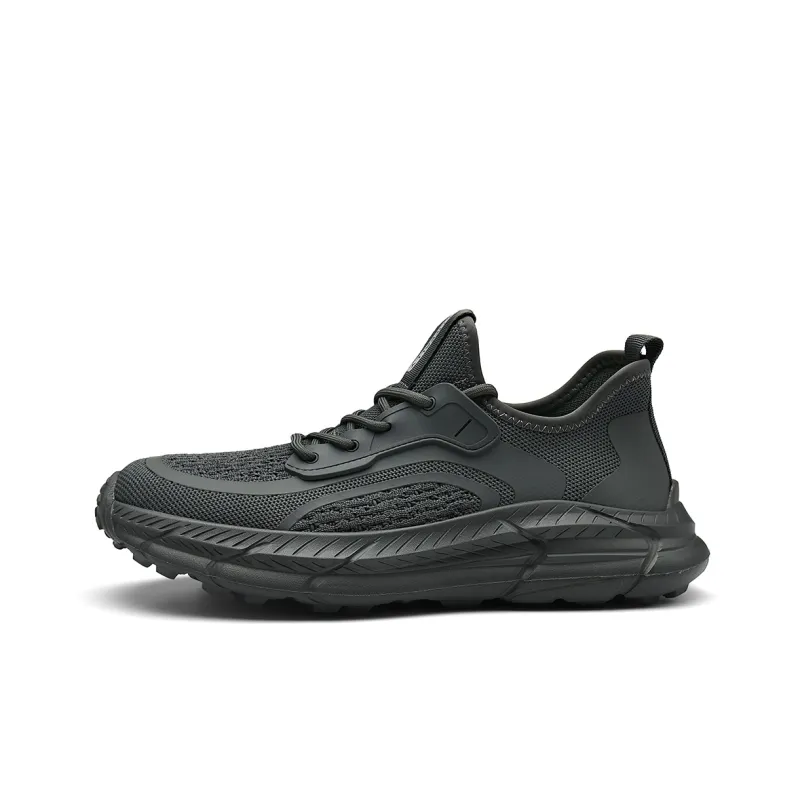 HLA Fashion Breathable Mesh Flyknit Casual Shoes Wear-Resistant Height Increasing Athletic Shoes Men's-7