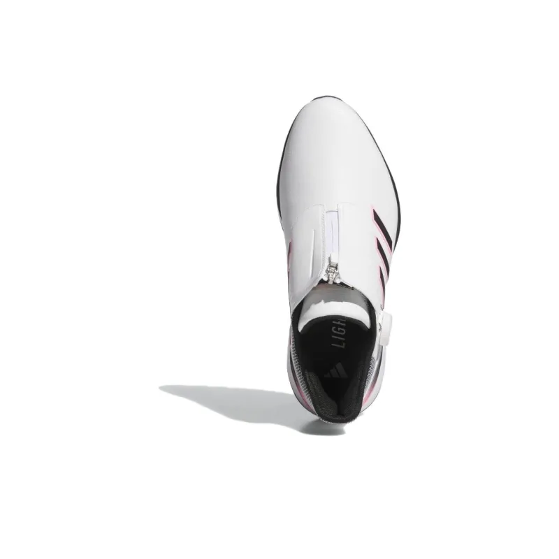 Adidas Solarmotion Boa 24 Slip Resistant, Abrasion Resistant, Waterproof Low Top Golf Shoes Men's White Black Pink-3
