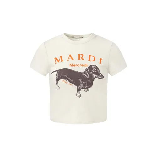 MARDI MERCREDI T-Shirts Women's Light Beige Green