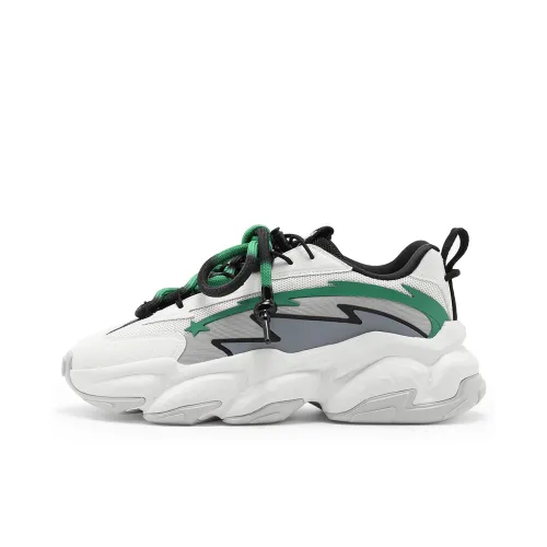 STARTER Rock Formation Series Chunky Sneakers Men Low-Top White/Black/Grey/Green