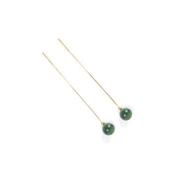 Fan Lan Hetian Jade Earrings Women's Jasper