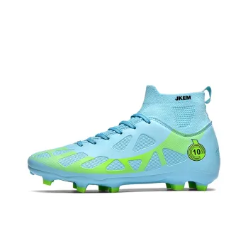 JKEM Soccer Shoes Unisex Low Top Aqua/White/Black