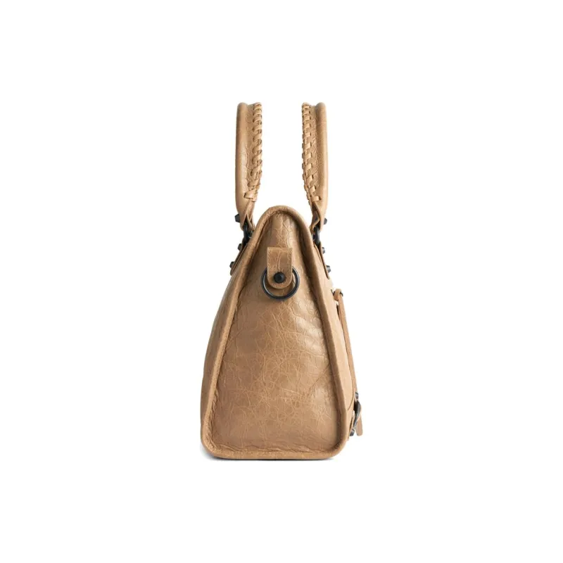 Balenciaga Lambskin Tote Bag, Shopping Bag, Shoulder Bag, Crossbody Bag, Handbag Medium Size Women's Dark Beige-2